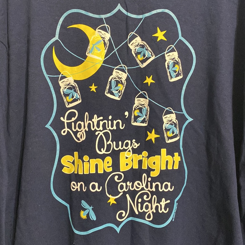 Carolina Nights Long Sleeve Tshirt Size XL Navy - Picture 2 of 7